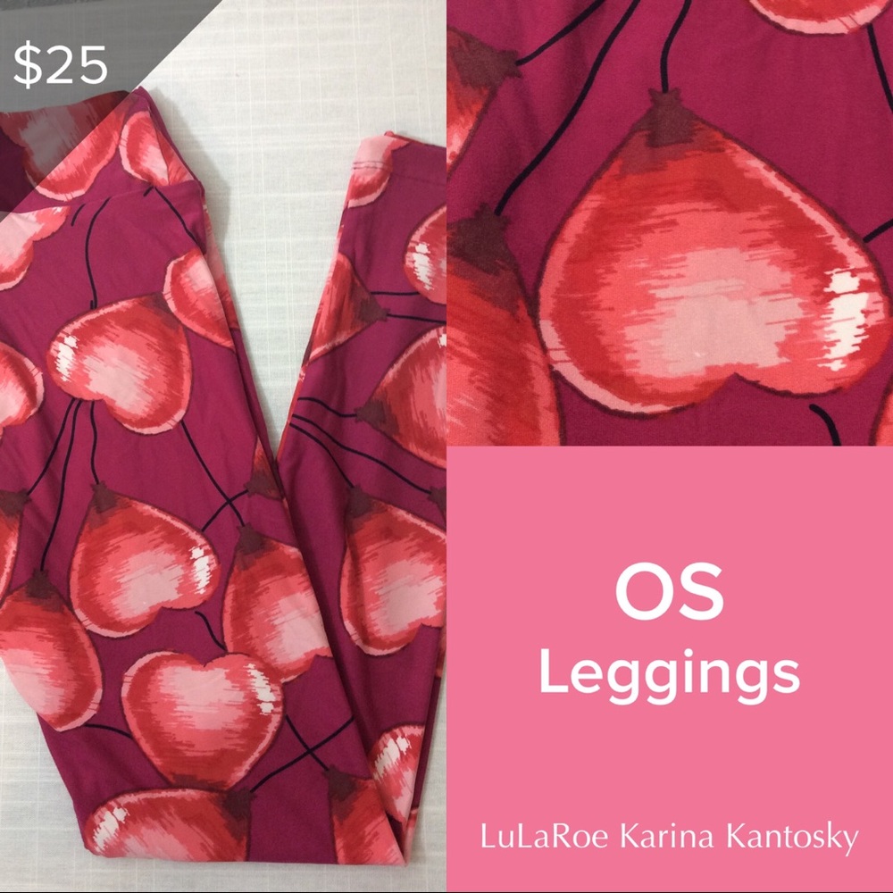 LuLaRoe OS Valentine leggings